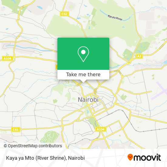 Kaya ya Mto (River Shrine) map