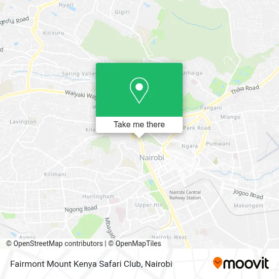 Fairmont Mount Kenya Safari Club map