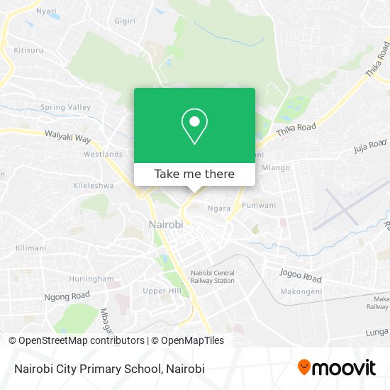 Nairobi City Primary School map