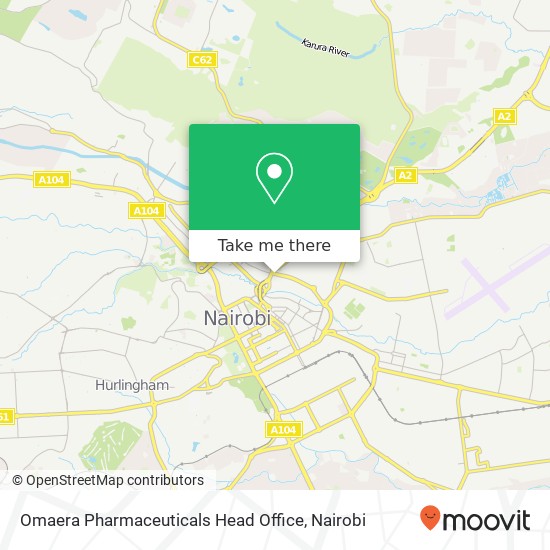 Omaera Pharmaceuticals Head Office map