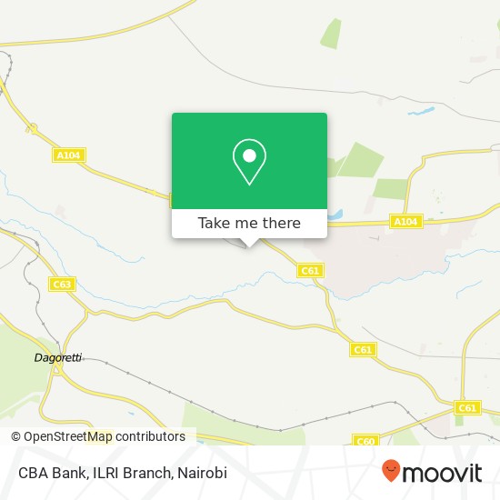 CBA Bank, ILRI Branch map