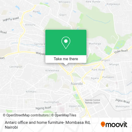 Antarc office and home furniture- Mombasa Rd map