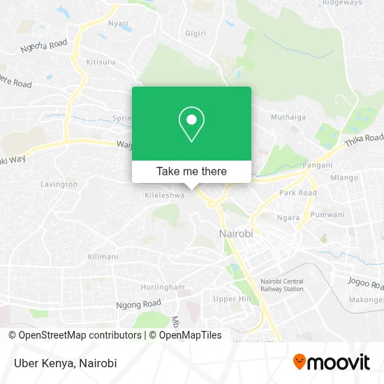Uber Kenya map