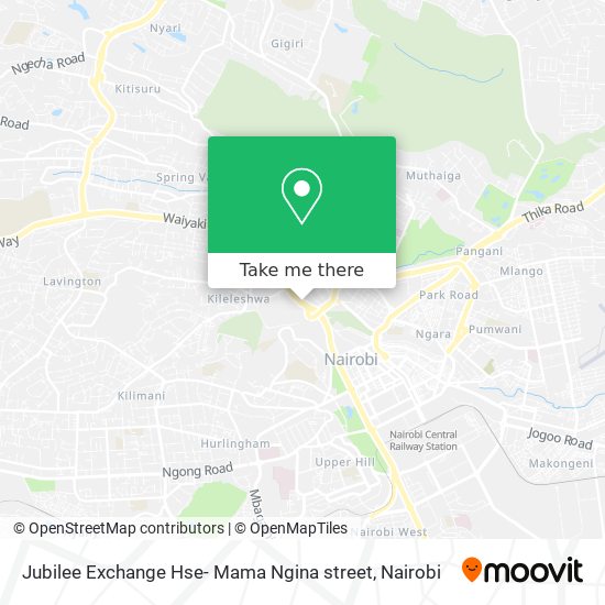 Jubilee Exchange Hse- Mama Ngina street map