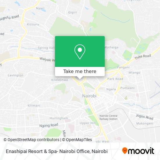 Enashipai Resort & Spa- Nairobi Office map