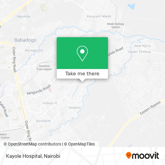 Kayole Hospital map