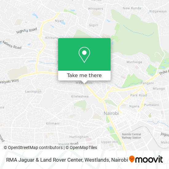 RMA Jaguar & Land Rover Center, Westlands map