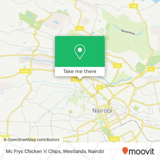 Mc Frys Chicken 'n' Chips, Westlands map