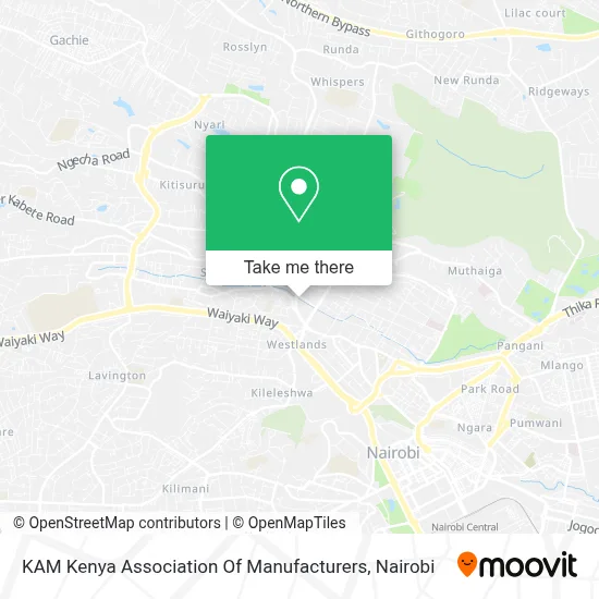 KAM Kenya Association Of Manufacturers map