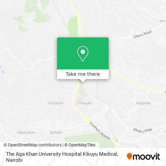 The Aga Khan University Hospital Kikuyu Medical map