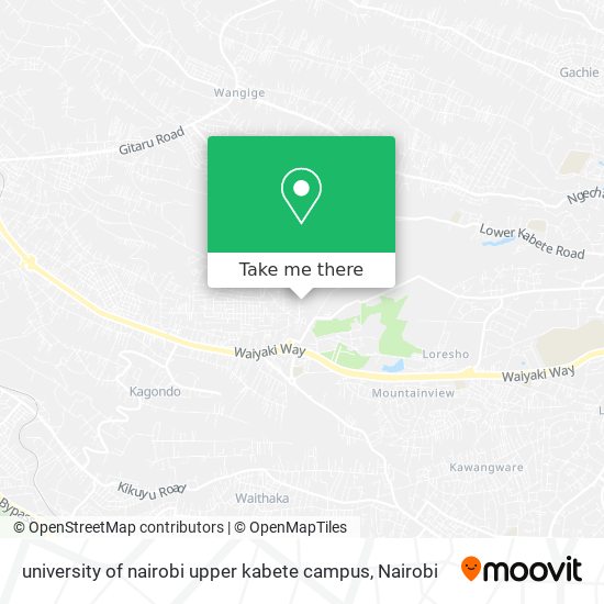 university of nairobi upper kabete campus map