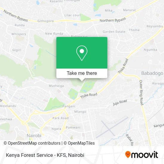 Kenya Forest Service - KFS map