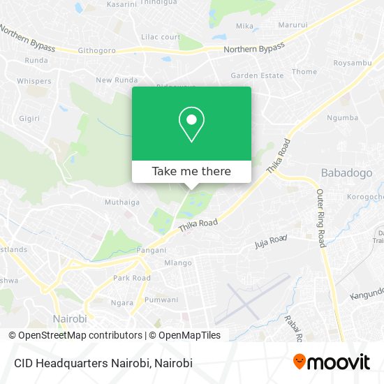 CID Headquarters Nairobi map