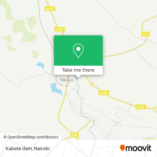 Kabete dam map