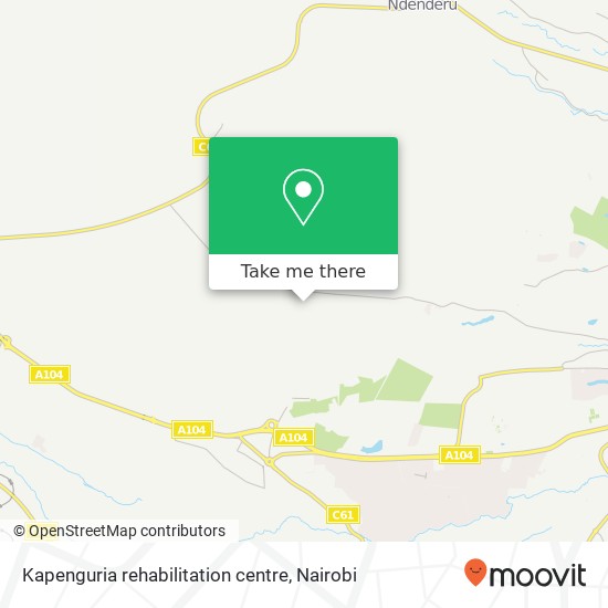 Kapenguria rehabilitation centre map