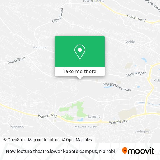 New lecture theatre,lower kabete campus map