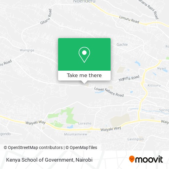 Kenya School of Government map
