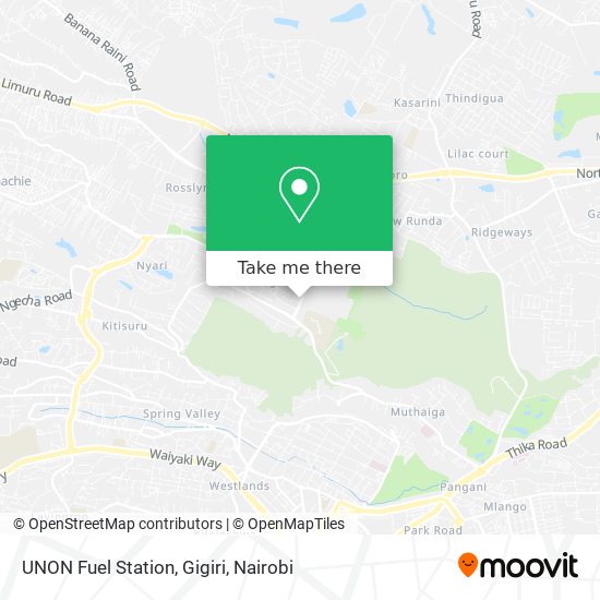 UNON Fuel Station, Gigiri map