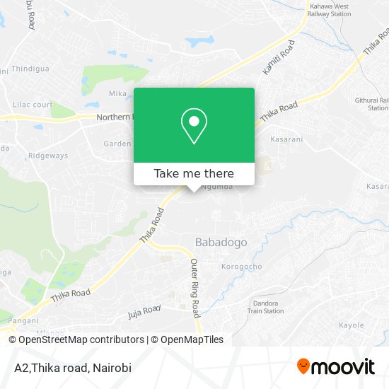 A2,Thika road map