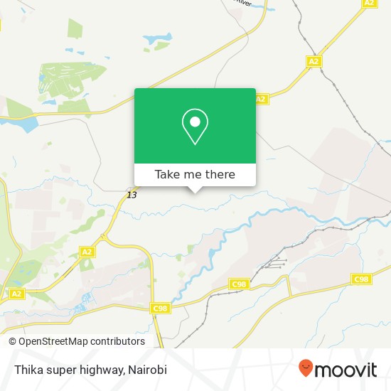 Thika super highway map
