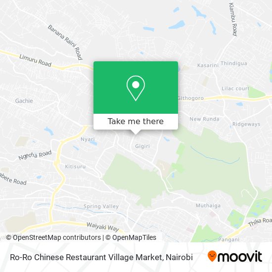 Ro-Ro Chinese Restaurant Village Market map