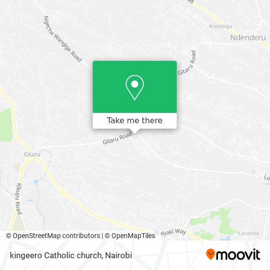 kingeero Catholic church map
