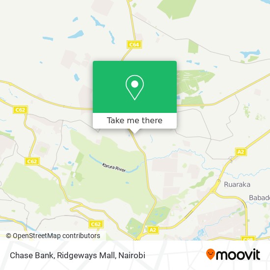 Chase Bank, Ridgeways Mall map