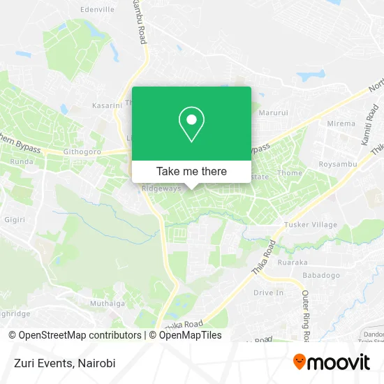 Zuri Events map