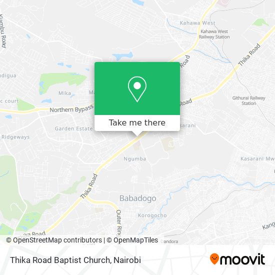 Thika Road Baptist Church map