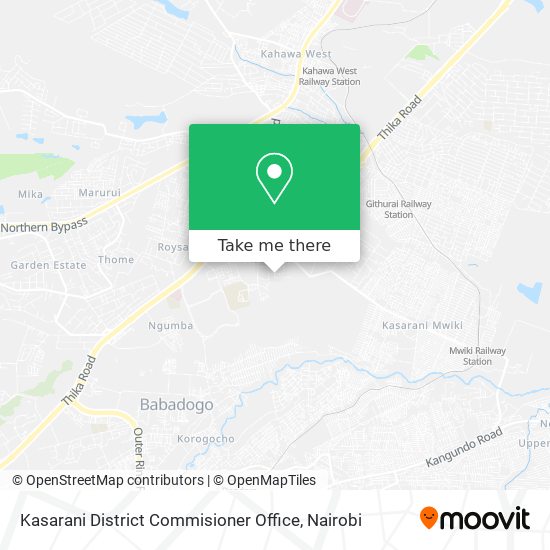 Kasarani District Commisioner Office map