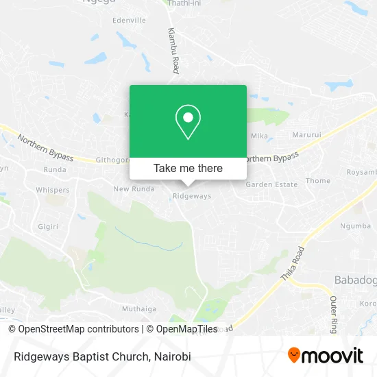 Ridgeways Baptist Church map