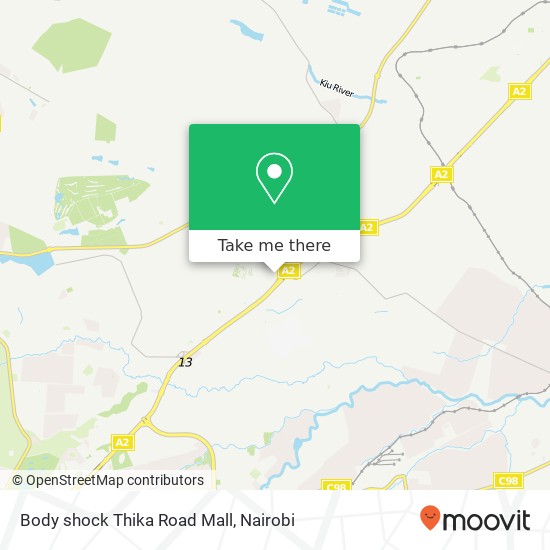 Body shock Thika Road Mall map
