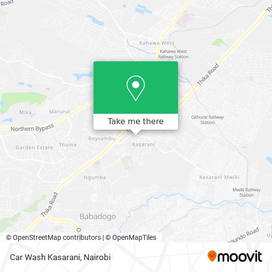 Car Wash Kasarani map