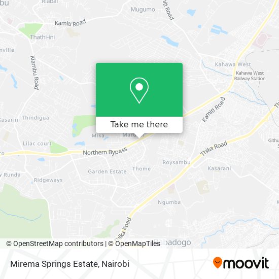 Mirema Springs Estate map