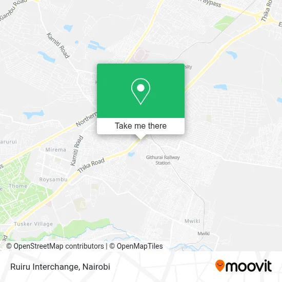 Ruiru Interchange map