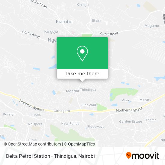 Delta Petrol Station - Thindigua map