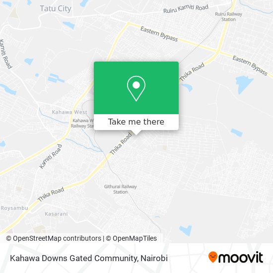 Kahawa Downs Gated Community map