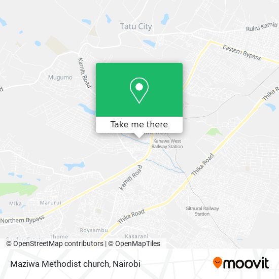 Maziwa Methodist church map