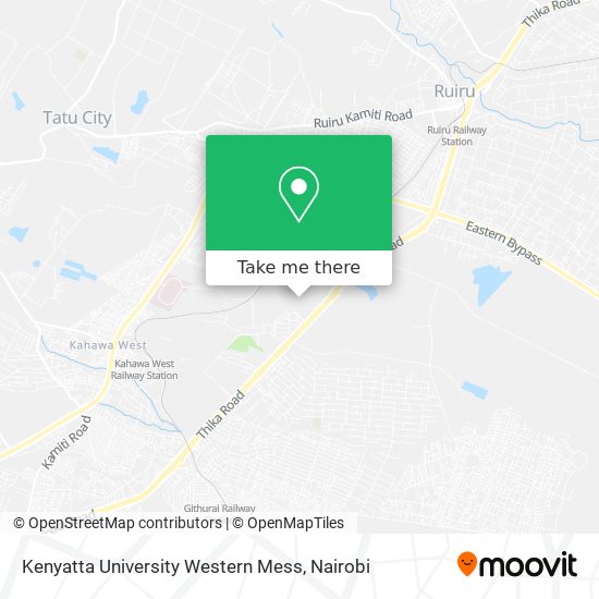 Kenyatta University Western Mess map