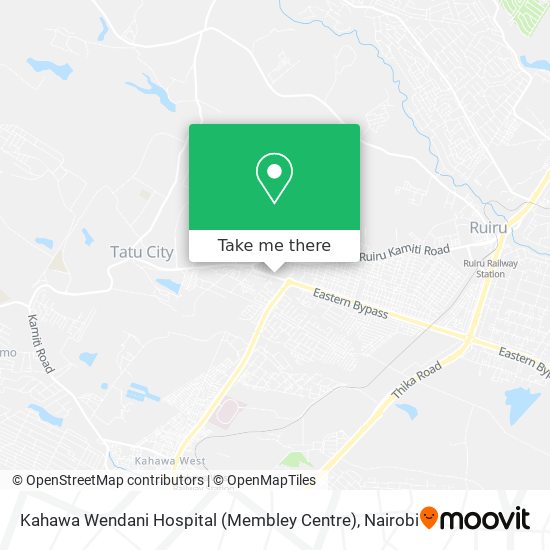 Kahawa Wendani Hospital (Membley Centre) map