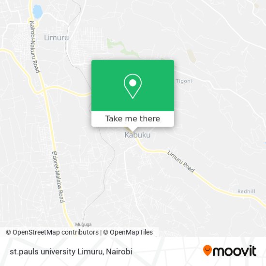 st.pauls university Limuru map