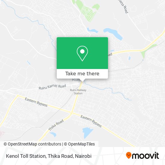 Kenol Toll Station, Thika Road map