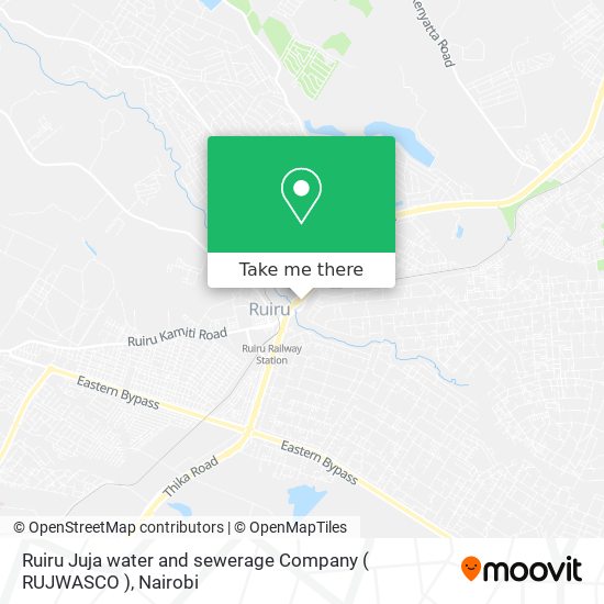 Ruiru Juja water and sewerage Company ( RUJWASCO ) map