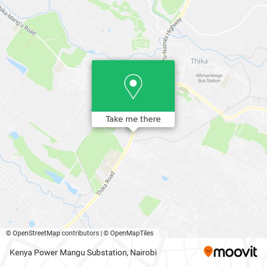 Kenya Power Mangu Substation map