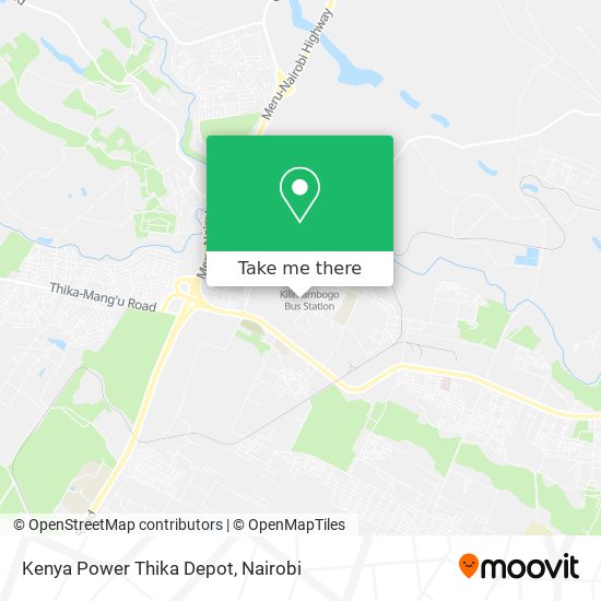 Kenya Power Thika Depot map