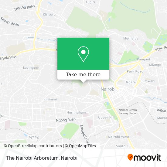 The Nairobi Arboretum map