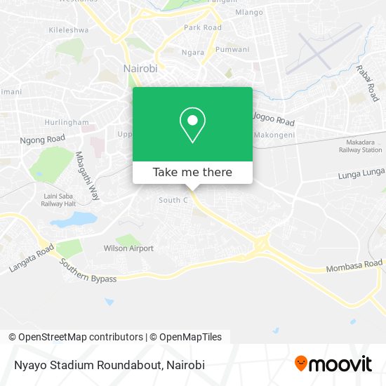 Nyayo Stadium Roundabout map