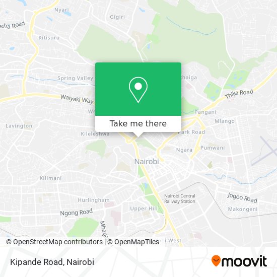 Kipande Road map