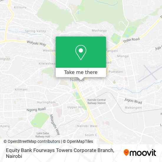Equity Bank Fourways Towers Corporate Branch map
