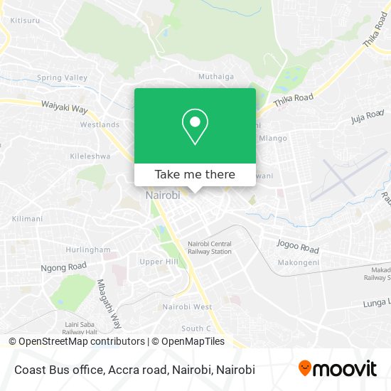 Coast Bus office, Accra road, Nairobi map